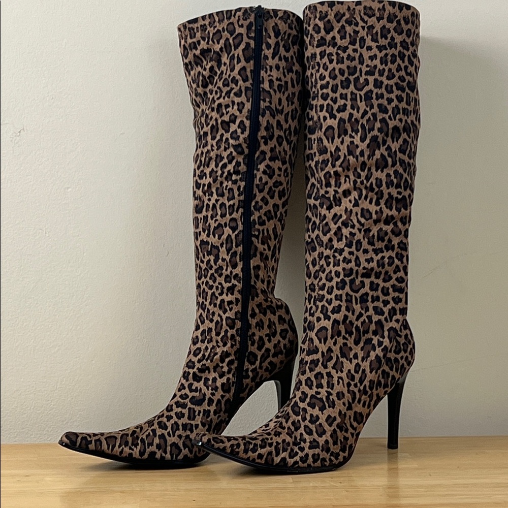 Wild Pair Animal Print Heeled Boots
